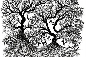 A stack of books with a tree growing out of the top tattoo idea