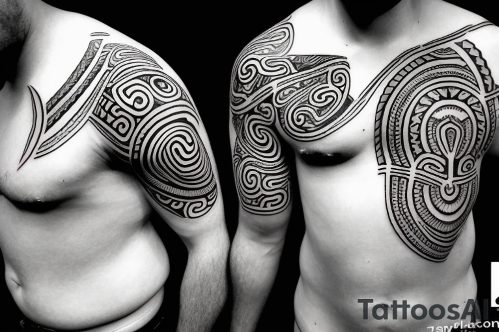 Maori representing human growth with the names tattoo idea