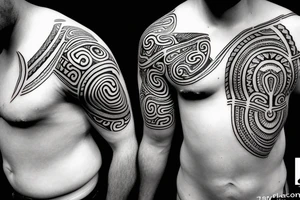Maori representing human growth with the names tattoo idea