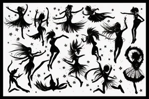 Girl freedom dancing tattoo idea