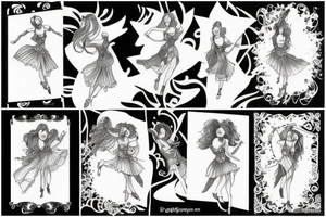 Girl freedom dancing tattoo idea
