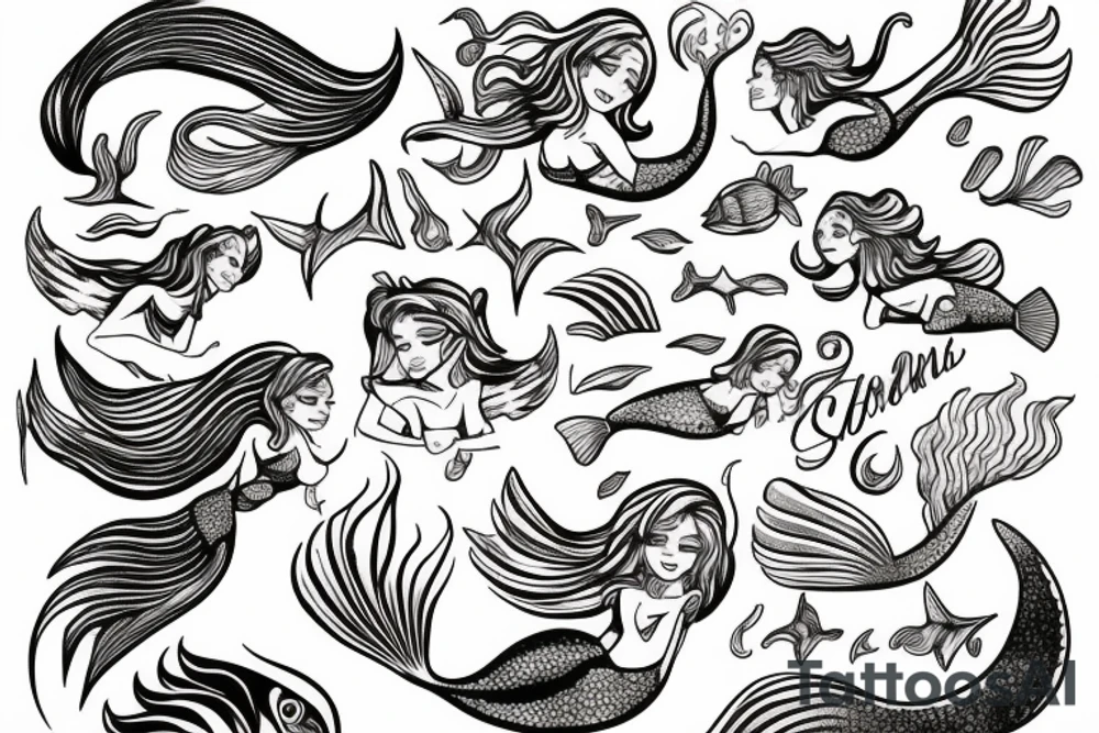 Mermaid tattoo idea