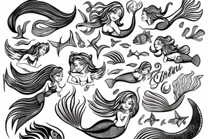 Mermaid tattoo idea