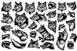 Wolf with machine gun tattoo idea