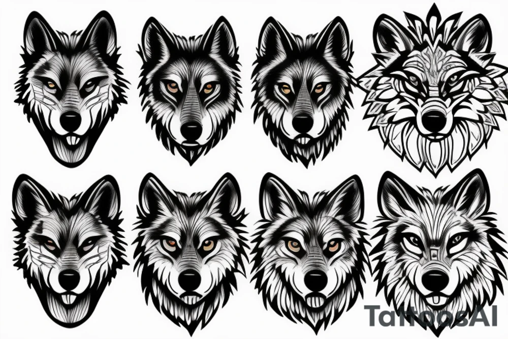 Wolf with machine gun tattoo idea