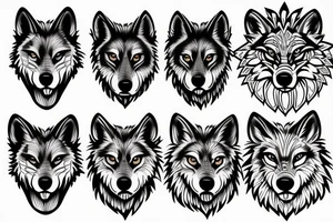 Wolf with machine gun tattoo idea