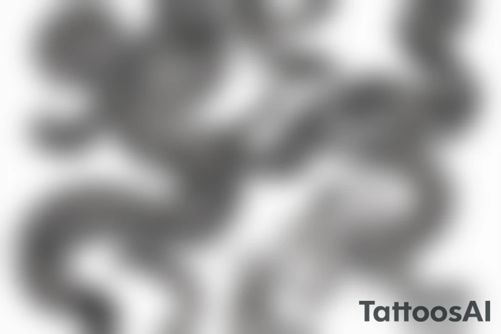 Woman seductively holding snake tattoo idea