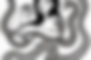 Woman seductively holding snake tattoo idea