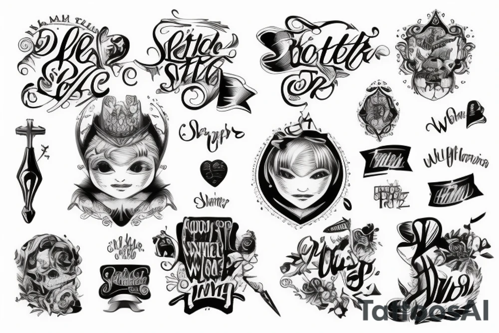 Der kleine Prinz und der Schriftzug winner wobei die bustaben untereinander stehen tattoo idea