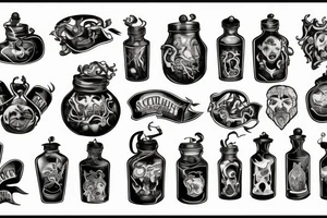 Ursula potion bottle tattoo idea