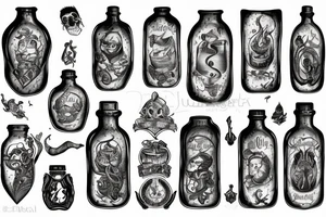 Ursula potion bottle tattoo idea