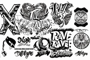 Geld und eine taube auf einem Rave tattoo idea