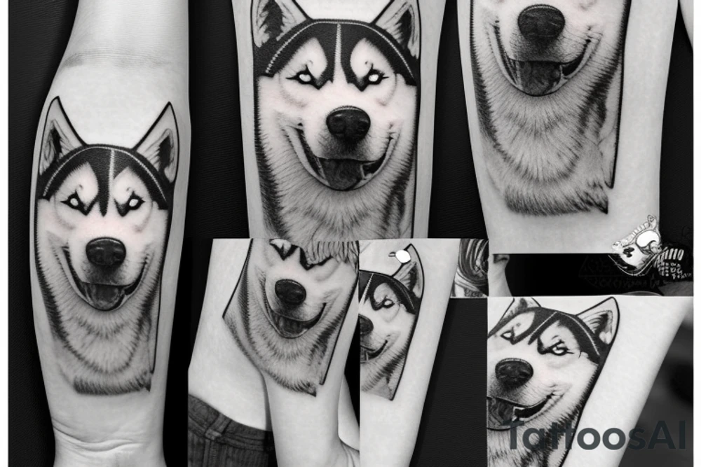 Huskie auf lsd tattoo idea
