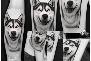 Huskie auf lsd tattoo idea