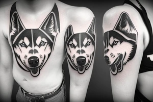 Huskie auf lsd tattoo idea