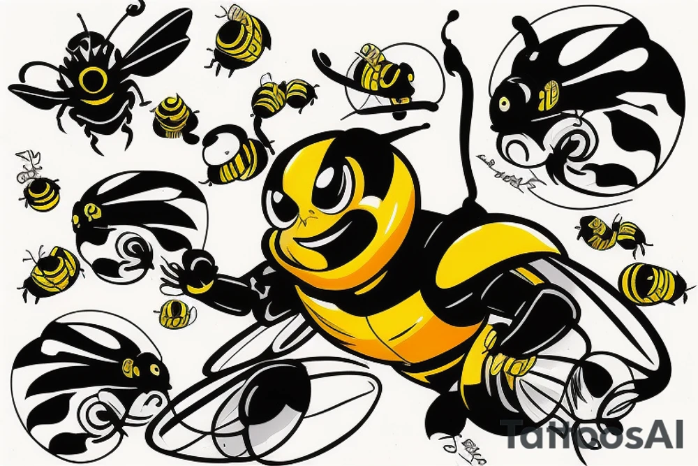 Bumble bee tattoo idea