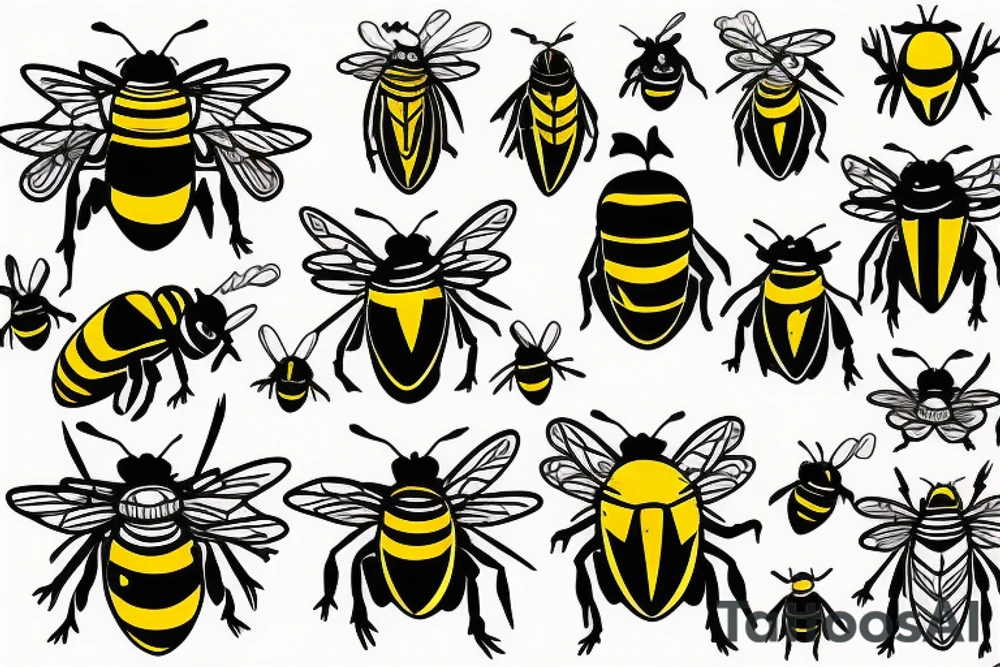 Bumble bee tattoo idea
