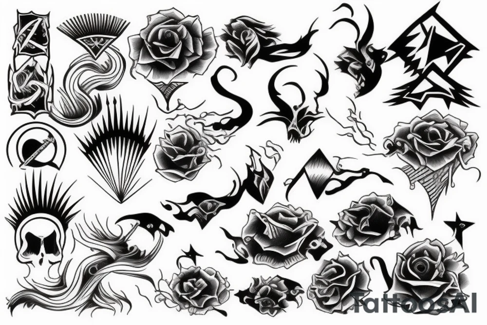 dark wave tattoo idea