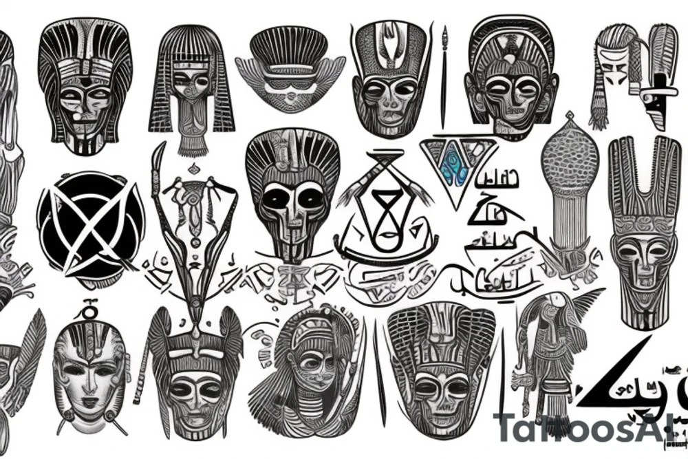 Egypt occult tattoo idea