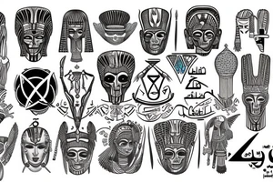 Egypt occult tattoo idea