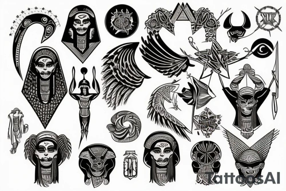 Egypt occult tattoo idea