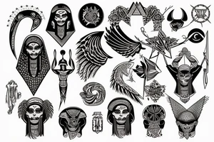 Egypt occult tattoo idea