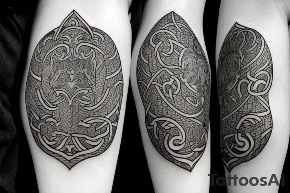 Sword with curve tattoo idea