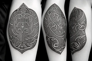 Sword with curve tattoo idea