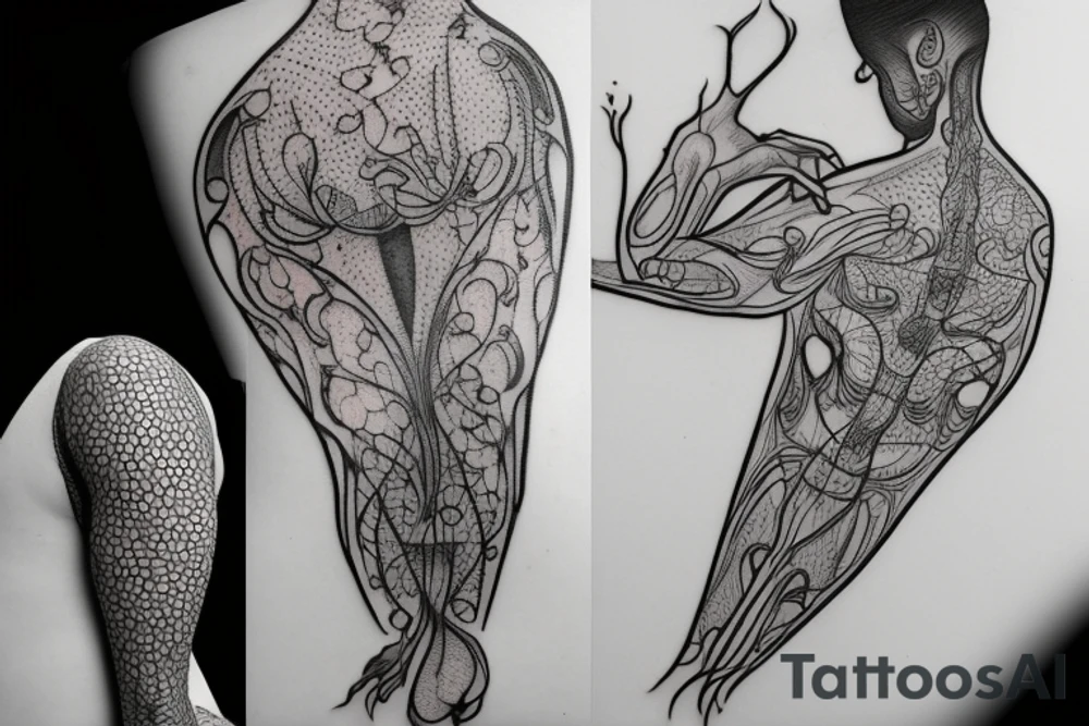 Human body tattoo idea