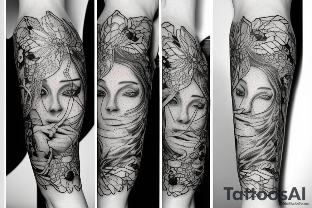 Human body tattoo idea