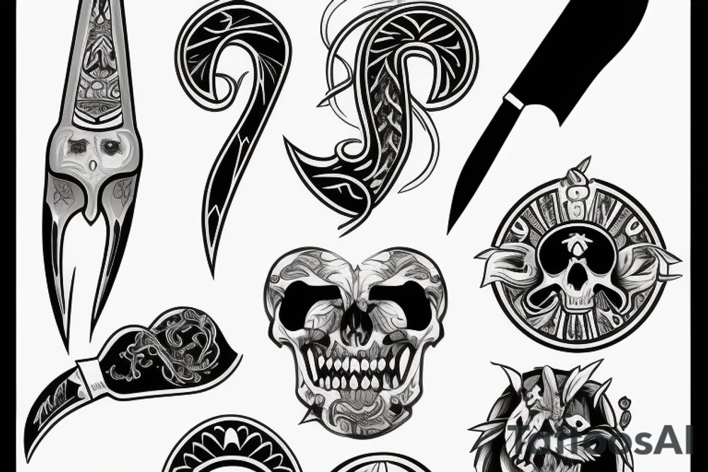 Knife tattoo idea