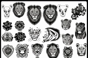 X-ray of lions tattoo idea