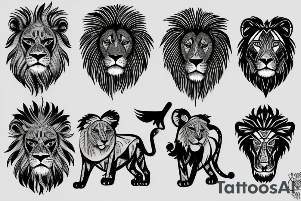 X-ray of lions tattoo idea