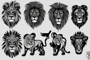 X-ray of lions tattoo idea