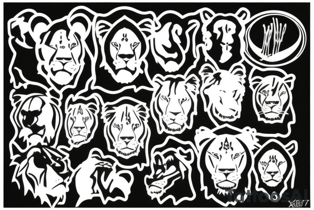 X-ray of lions tattoo idea