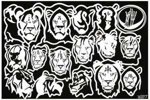 X-ray of lions tattoo idea
