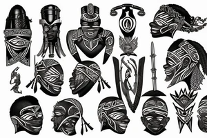 African warrior tattoo idea