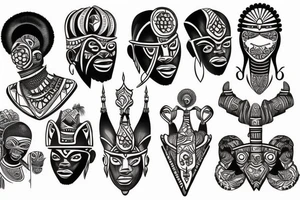 African warrior tattoo idea