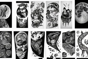 man on the moon tattoo idea