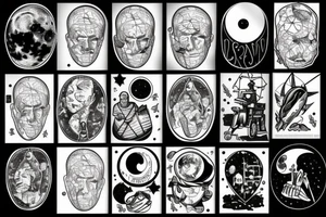 man on the moon tattoo idea