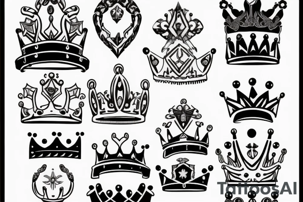 3 crowns interlocked tattoo idea