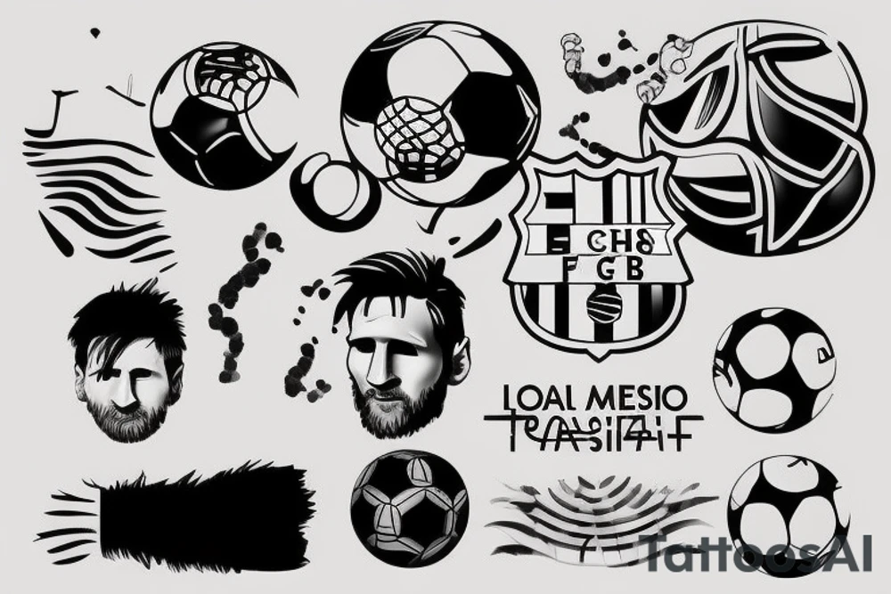 Lionel messi and barcelona tattoo idea