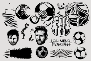 Lionel messi and barcelona tattoo idea