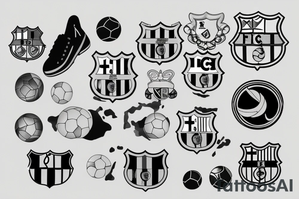 Lionel messi and barcelona tattoo idea