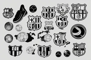 Lionel messi and barcelona tattoo idea