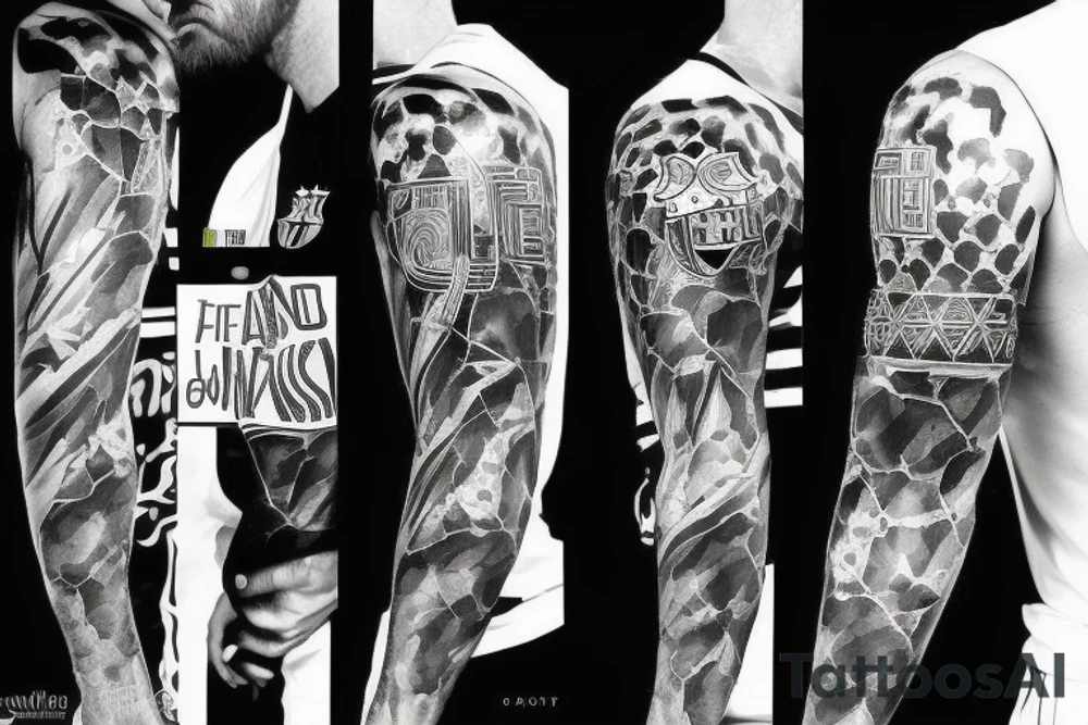 Lionel messi and barcelona tattoo idea