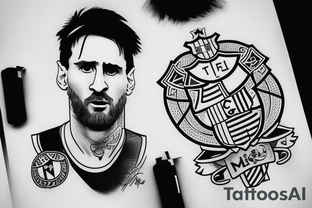 Lionel messi ❤️ barcelona tattoo idea