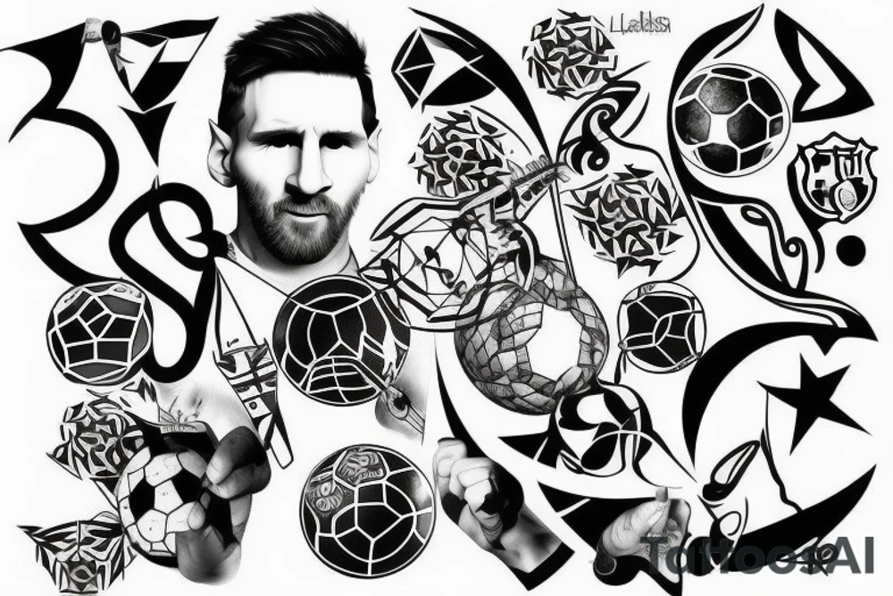 Lionel messi ❤️ barcelona tattoo idea