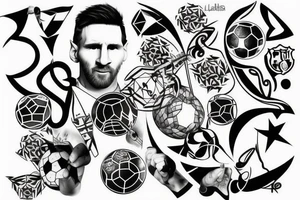 Lionel messi ❤️ barcelona tattoo idea