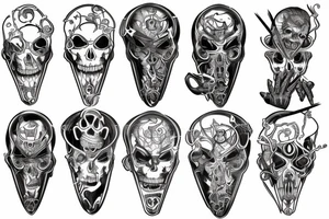 mark of the faceless killer on the back tattoo idea